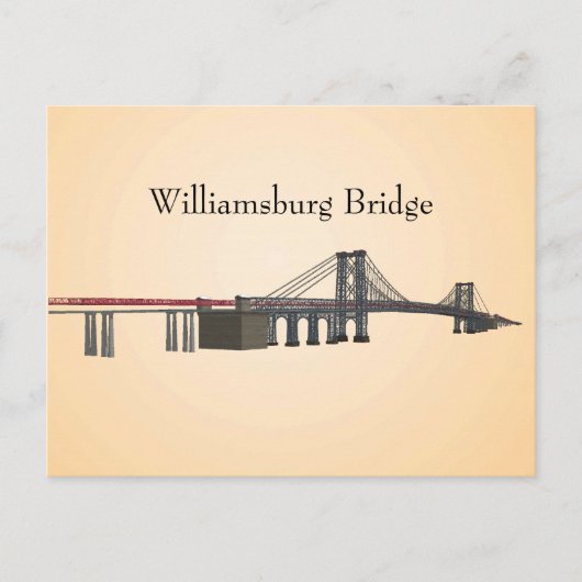 Briefkaart: Williamsburg Bridge Briefkaart (Voorkant)