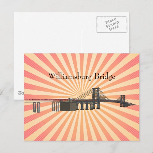 Briefkaart: Williamsburg Bridge Briefkaart (Voorkant / Achterkant)