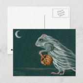 Briefkaart Windy Halloween Ghost (Voorkant / Achterkant)