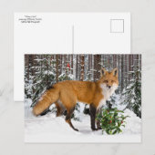 briefkaart "Winter Fox"-feestdag (Voorkant / Achterkant)
