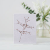briefkaart "Winter Pin Oak" (Staand voorkant)