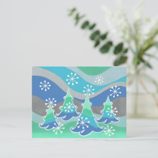 Briefkaart Winterbomen (Staand voorkant)