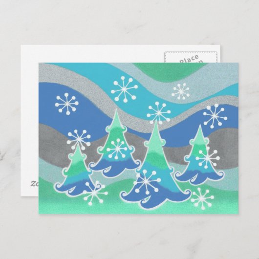 Briefkaart Winterbomen (Voorkant / Achterkant)