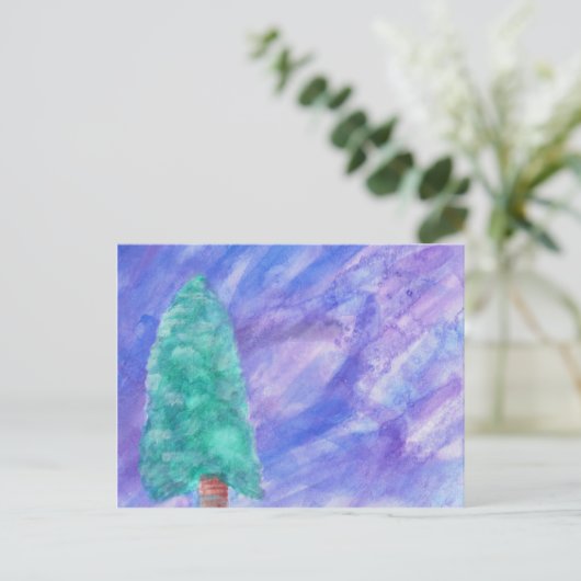 Briefkaart winterbomen (Staand voorkant)