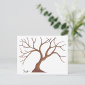 Briefkaart winterbomen (Staand voorkant)