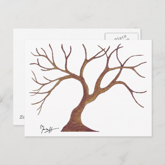 Briefkaart winterbomen (Voorkant / Achterkant)