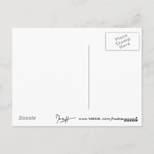 Briefkaart winterbomen (Achterkant)