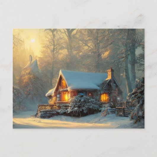 Briefkaart winterlandschap (Voorkant)