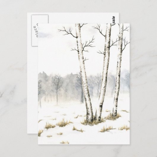 Briefkaart winterlandschap (Voorkant / Achterkant)