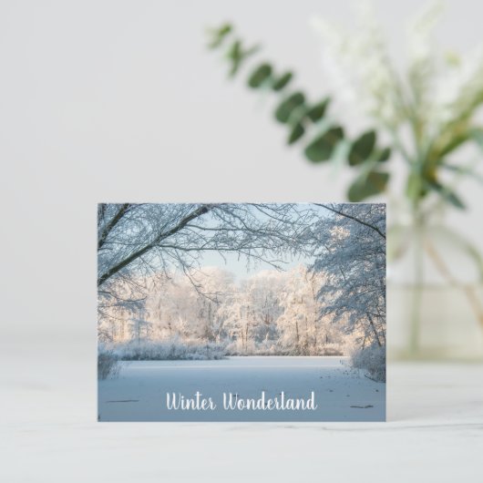 Briefkaart winterlandschap (Staand voorkant)