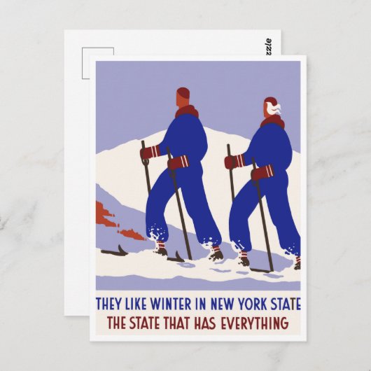 Briefkaart winterreizen in New York (Voorkant / Achterkant)