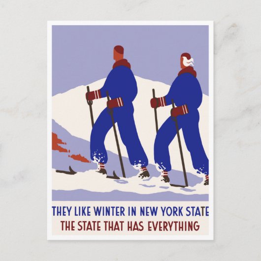 Briefkaart winterreizen in New York (Voorkant)
