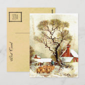 Briefkaart winterscène (Voorkant / Achterkant)