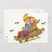 Briefkaart  winterSleigh Ride (Voorkant / Achterkant)