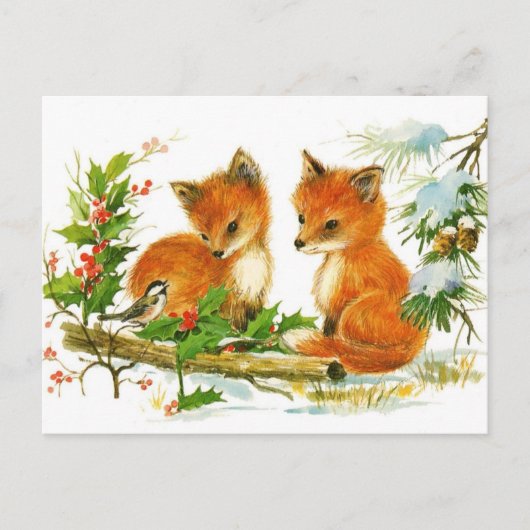 Briefkaart: Wintersneeuwkokken Briefkaart (Voorkant)