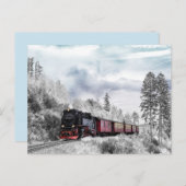 briefkaart wintertrein (Voorkant / Achterkant)