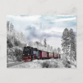 briefkaart wintertrein (Voorkant)