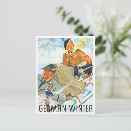 Briefkaart wintervintonijn (Staand voorkant)