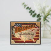  Briefkaart Wisconsin (Staand voorkant)