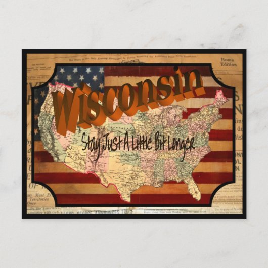  Briefkaart Wisconsin (Voorkant)