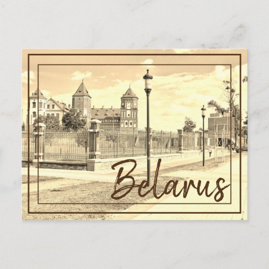 Briefkaart Wit-Russische Natuur Mir Castle Archite (Voorkant)