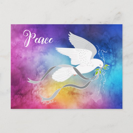 Briefkaart Witte Dove (Voorkant)
