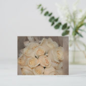 Briefkaart witte rozen (Staand voorkant)