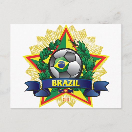 Briefkaart WK voetbal in Brazilië (Voorkant)