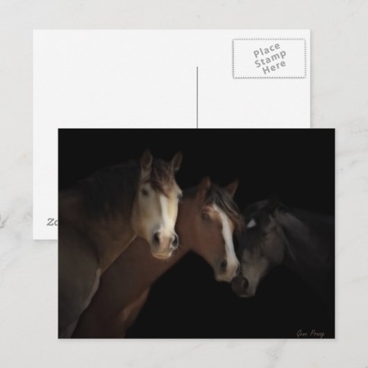 Briefkaart woestijngeesten (Voorkant / Achterkant)