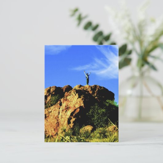 Briefkaart woestijnklimmer (Staand voorkant)