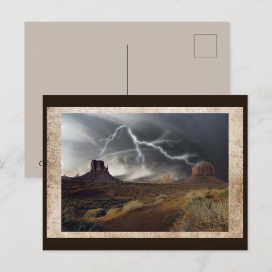 Briefkaart woestijStorm (Voorkant / Achterkant)