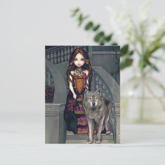 briefkaart "Wolf Countess" (Staand voorkant)