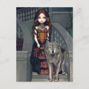 briefkaart "Wolf Countess"