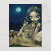 briefkaart "Wolf Moon" (Voorkant)