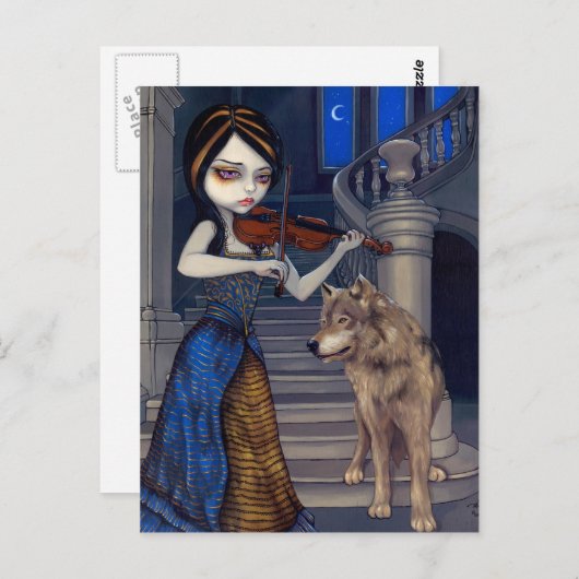 briefkaart "Wolf Song" (Voorkant / Achterkant)