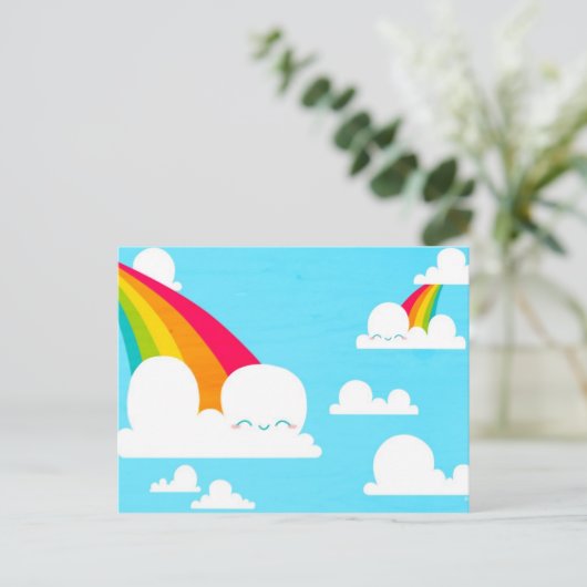 Briefkaart wolken (Staand voorkant)