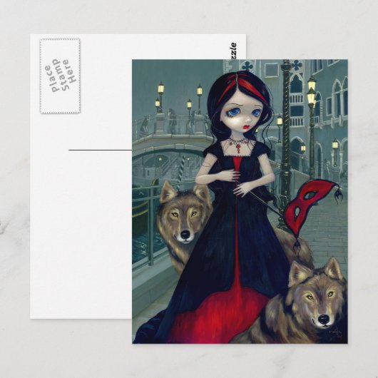 briefkaart "Wolven van Venetië" (Voorkant / Achterkant)