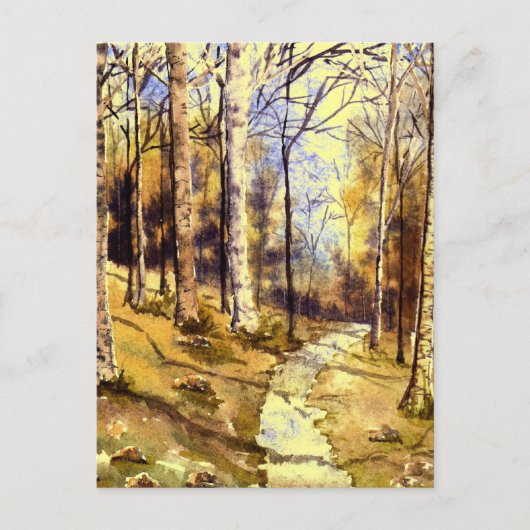 briefkaart "Woodland Path" (Voorkant)