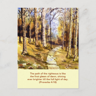 briefkaart "Woodland Path (Christelijk)"