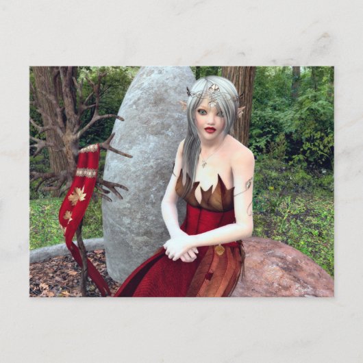 Briefkaart Woodland Princess Fantasy (Voorkant)