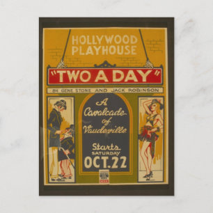 Briefkaart-WPA-Cavalcade van Vaudeville Briefkaart