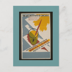 Briefkaart-WPA Chicago-AIC het Uitzenden van Water Briefkaart