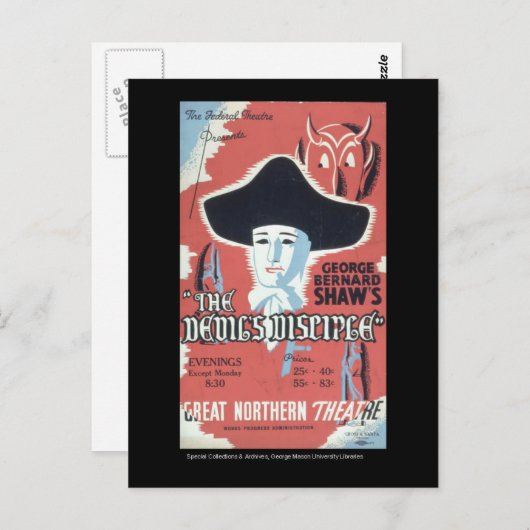 Briefkaart-WPA Chicago-Devil Disciple Briefkaart (Voorkant / Achterkant)