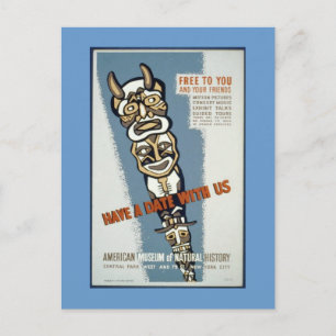 Briefkaart-WPA-hebben een datum met ons Briefkaart