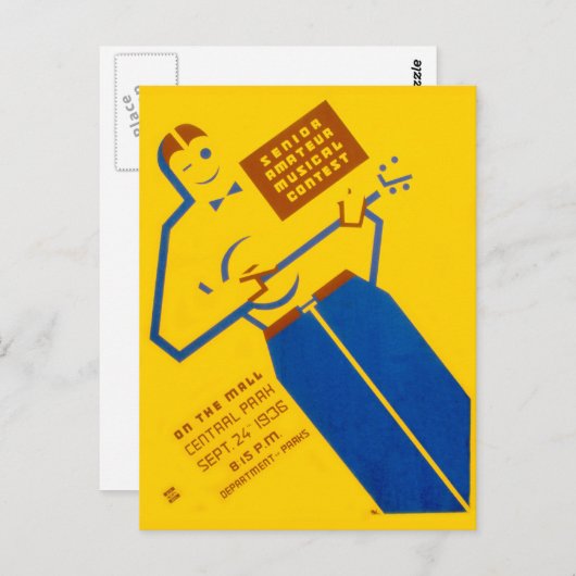 BRIEFKAART WPA-Poster (Voorkant / Achterkant)