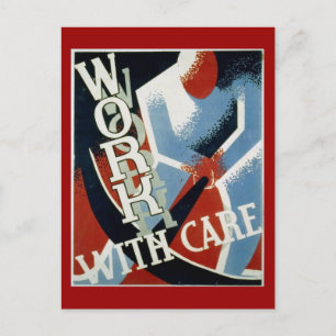 Briefkaart-WPA-Werk met de Zorg Briefkaart