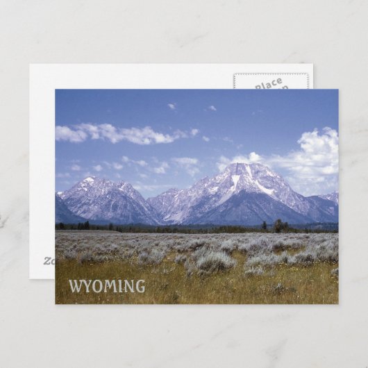 Briefkaart Wyoming Mountains (Voorkant / Achterkant)