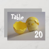 Briefkaart Yellow Chick Table Number (Voorkant / Achterkant)