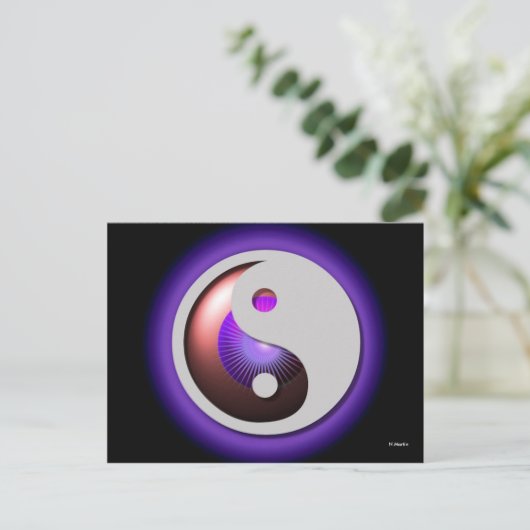 Briefkaart YinYang Design (Staand voorkant)