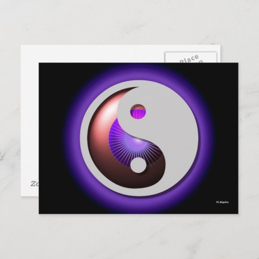 Briefkaart YinYang Design (Voorkant / Achterkant)